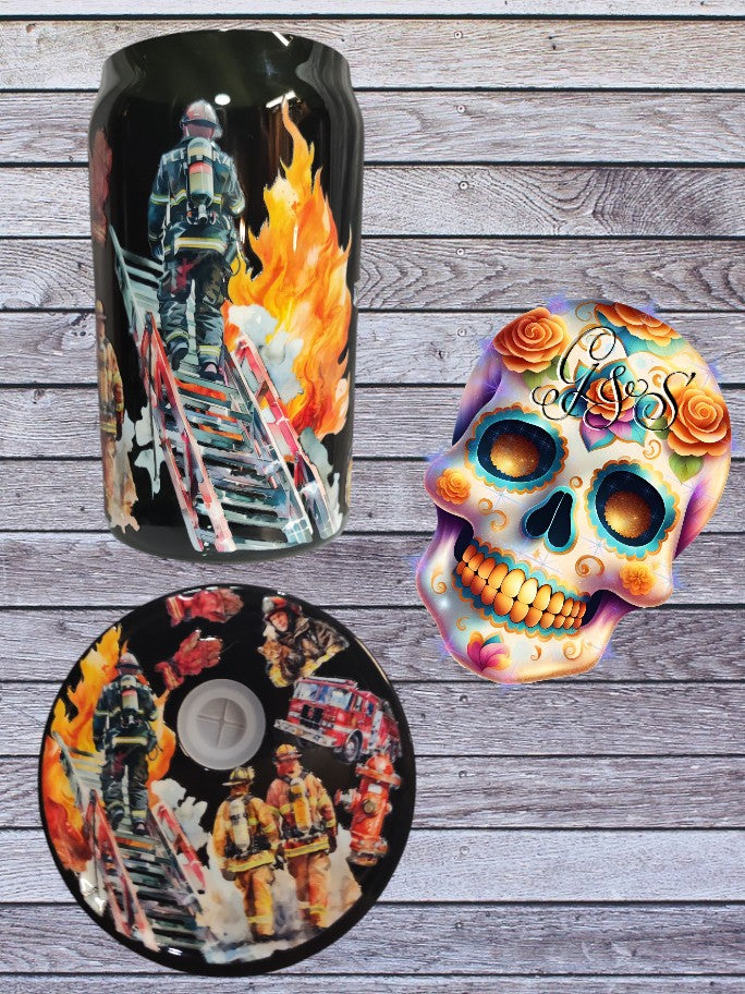 Fire Fighter Black Acrylic Can