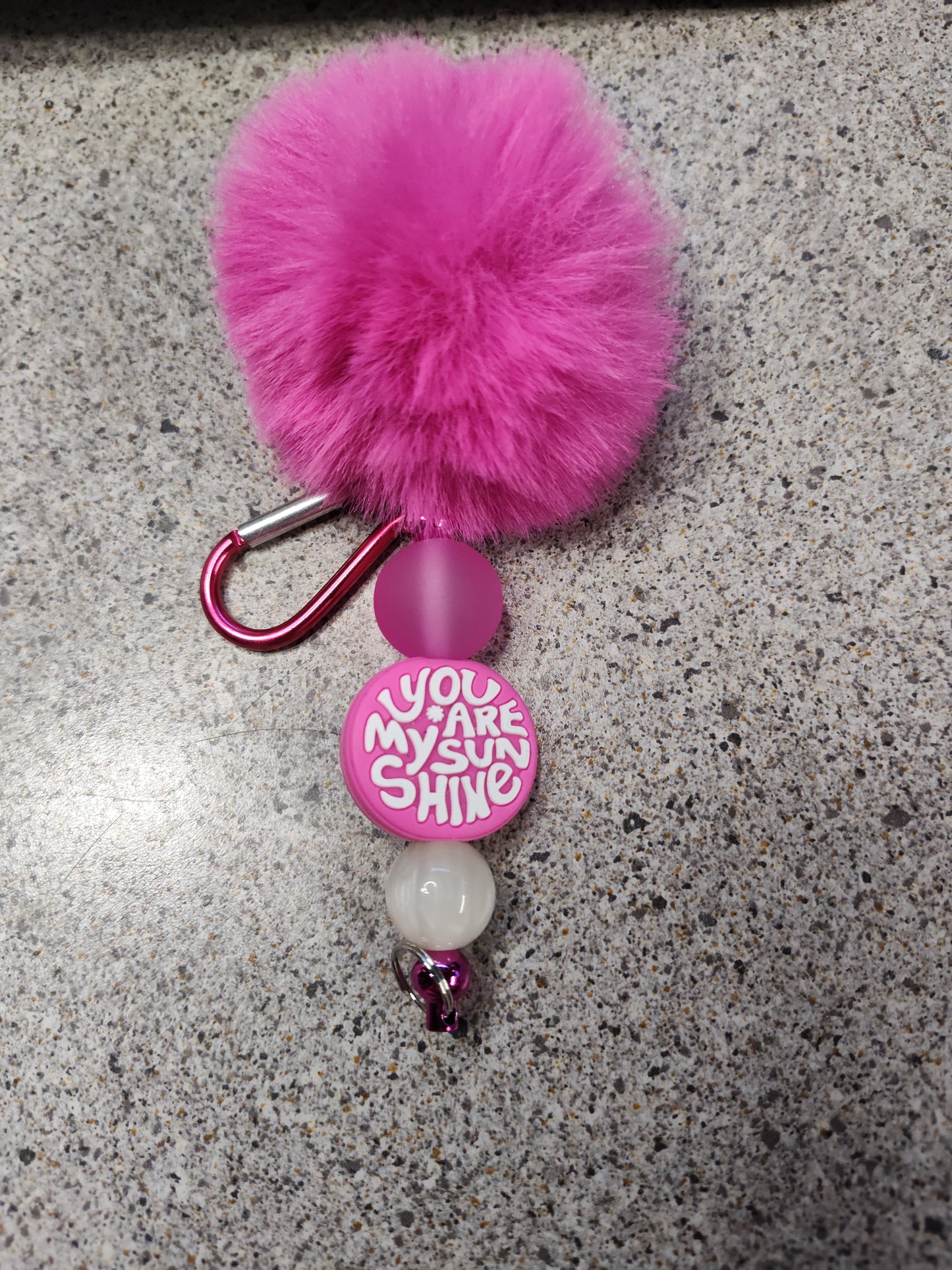 Beaded Pom Pom Keychains