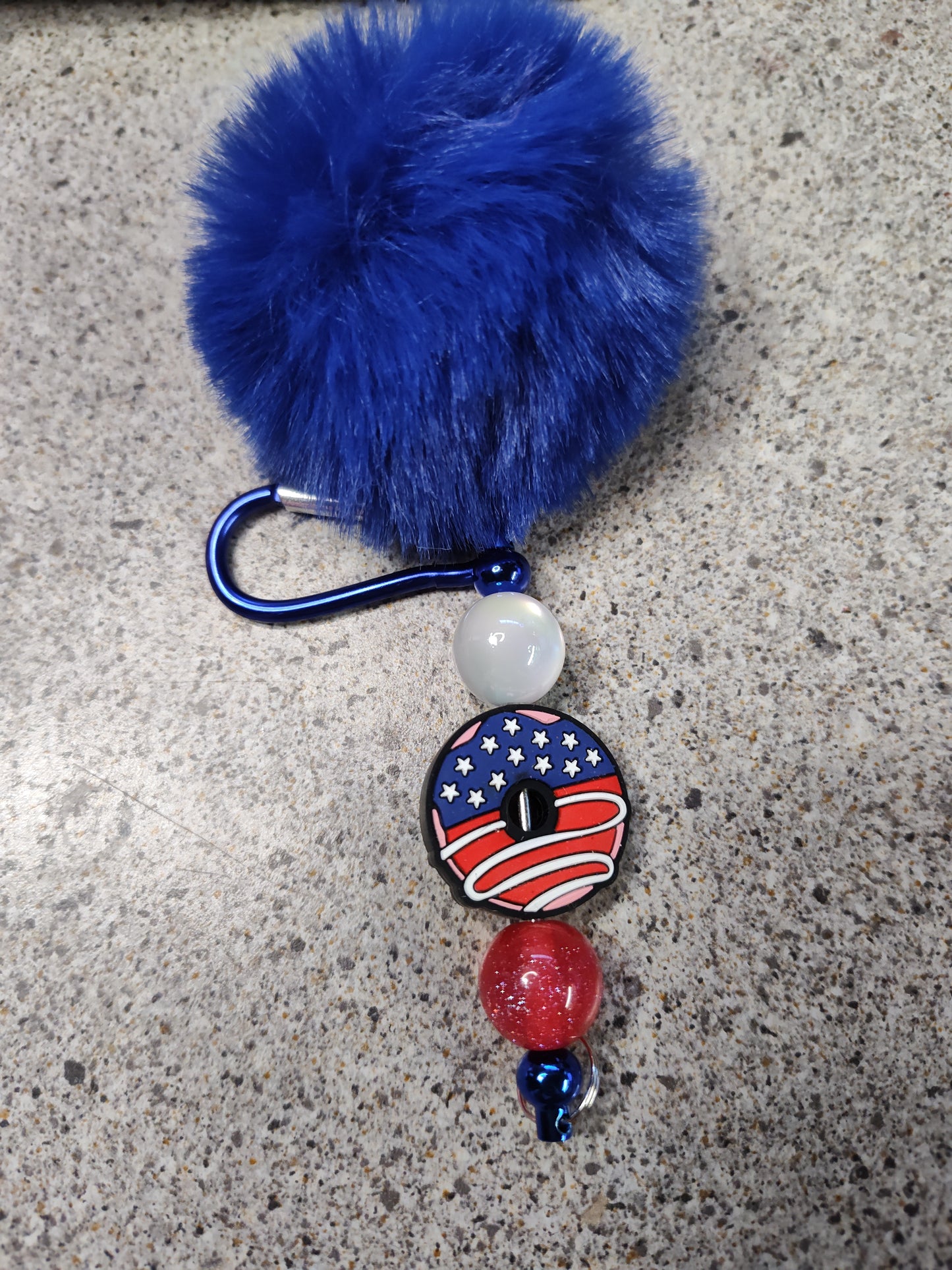 Beaded Pom Pom Keychains