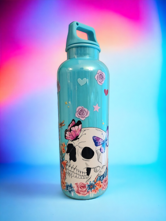 Blue Skull Water Bottle