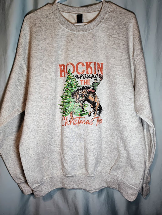 Rockin Around the Christmas Tree - L Crewneck Sweatshirt