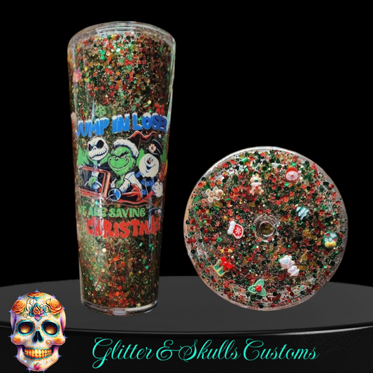 Jump In Loser 24 oz Snow Globe Tumbler