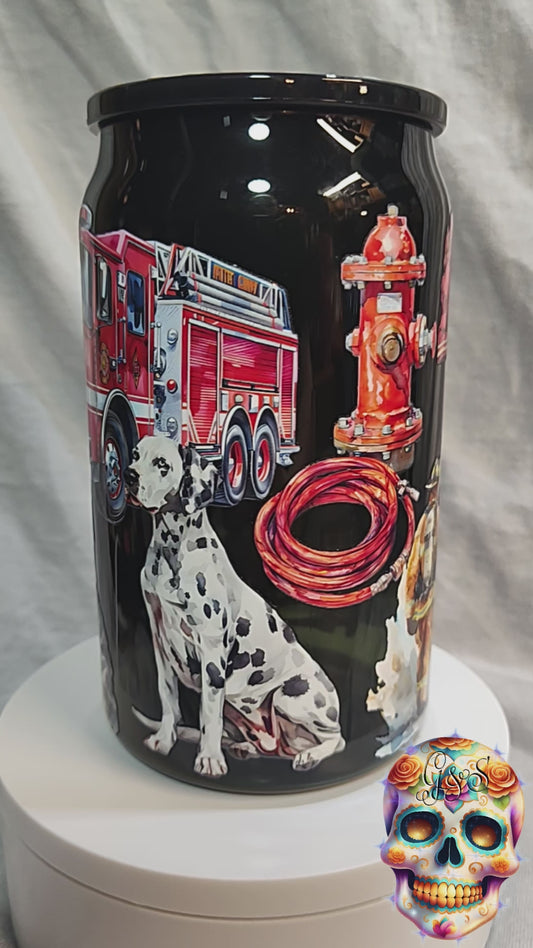 Fire Fighter Black Acrylic Can