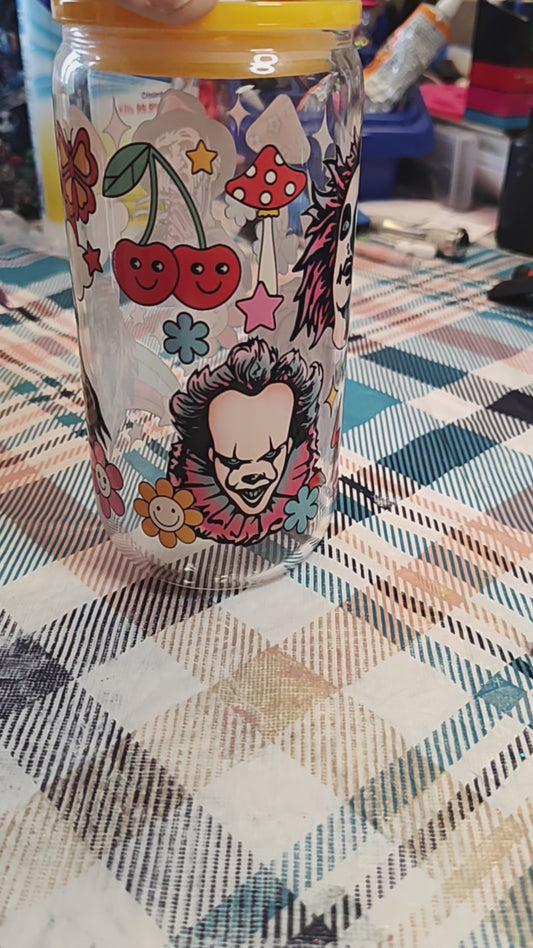 Groovy Horror Glass Can